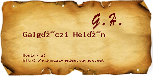 Galgóczi Helén névjegykártya